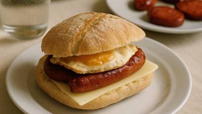 Sandes de Queijo, Linguiça e Ovo