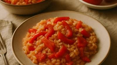 Arroz de Pimentão e Tomate