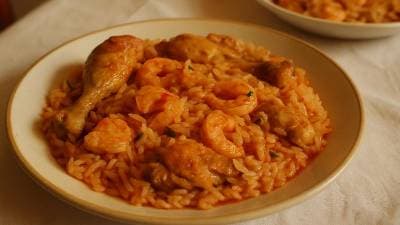 Arroz de Frango, Camarão e Piri-Piri