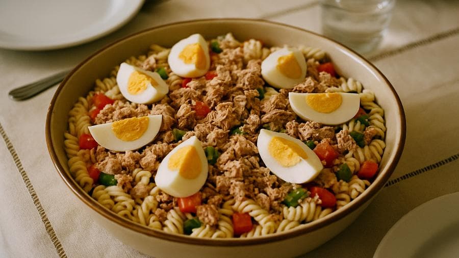 Salada de Massa, Atum e Ovos da Tia Lourdes