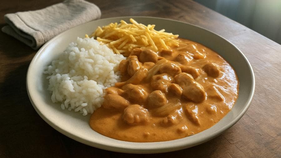 Strogonoff de frango da Maria