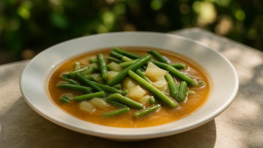 Sopa de feijão verde da Dona Teresa