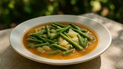 Sopa de feijão verde da Dona Teresa