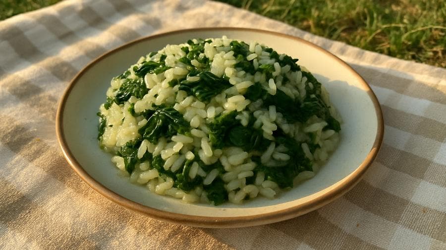 Arroz de espinafres do Zé Pina