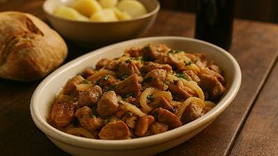 Carne de porco à Gomes de Sá do Zé Manel