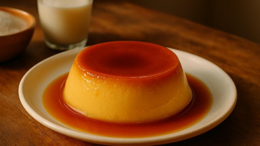 Pudim Flan Simples da Maria