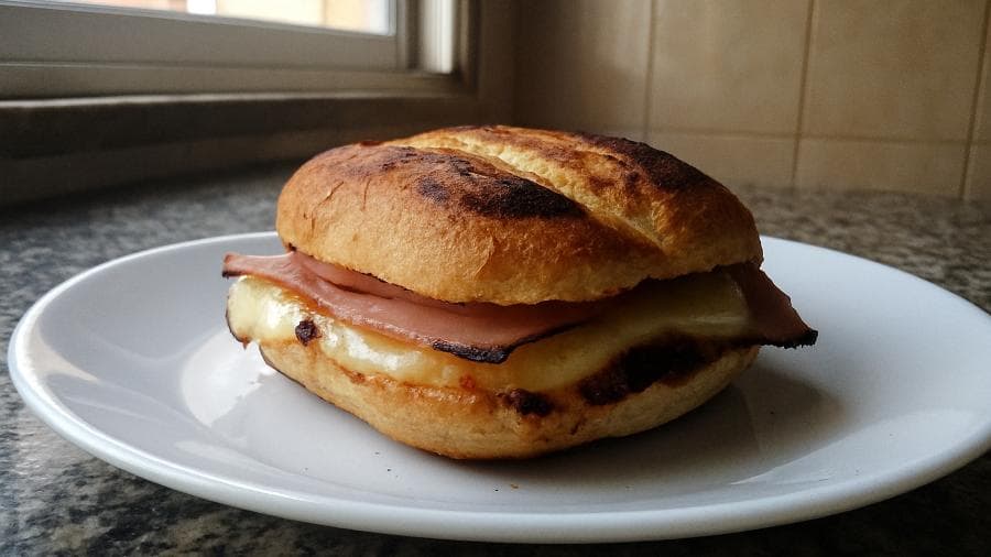 Hambúrguer de Queijo e Fiambre