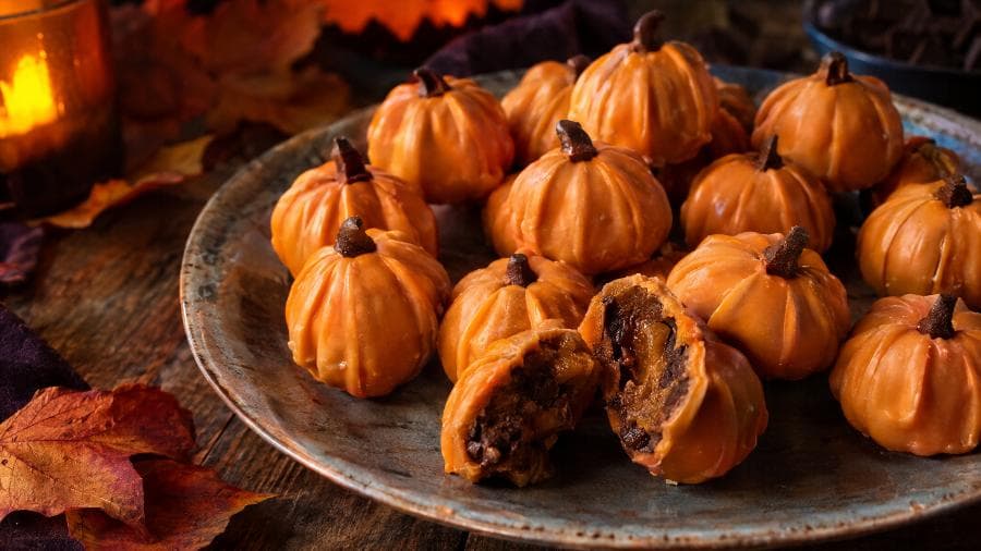 Trufas de Abóbora e Chocolate para o Halloween