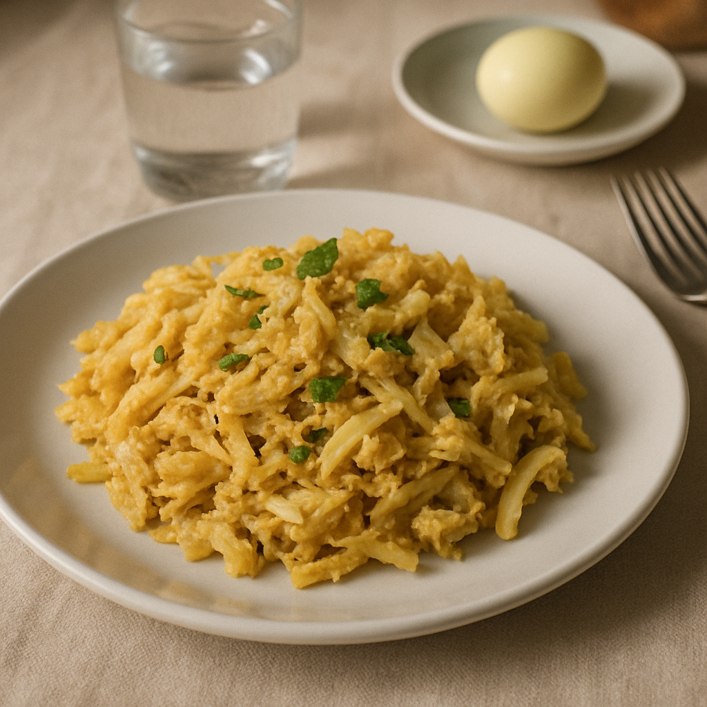 Bacalhau à Brás com Batata e Ovo